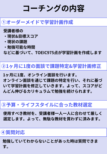 イングルート TOEICサブスク型コーチング 受講メリット